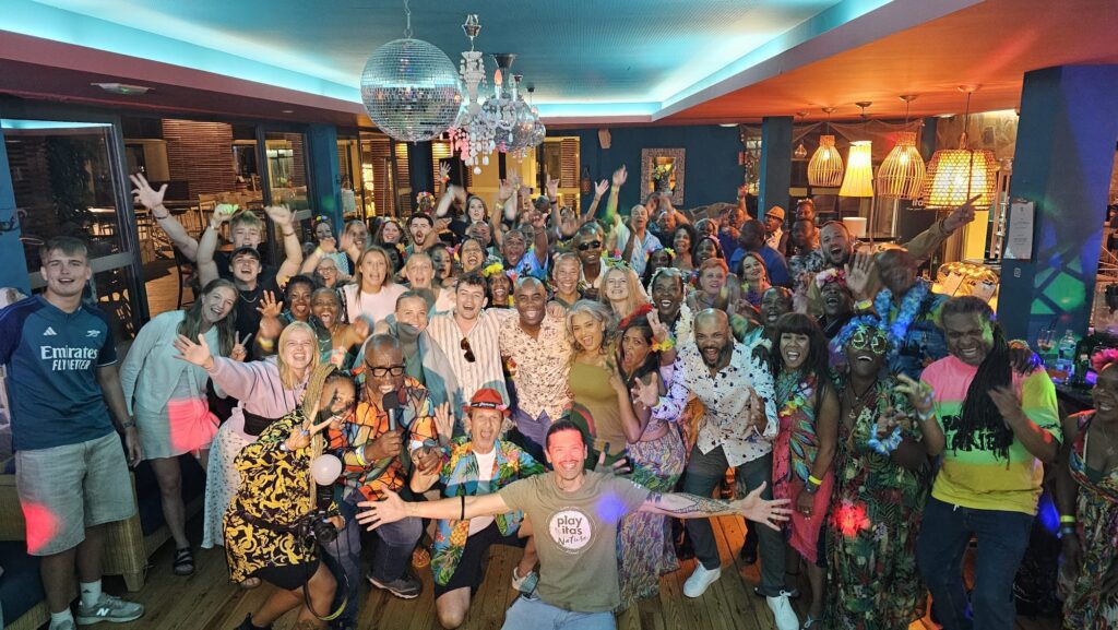 Travellers at Hawaii theme night at SALSOGA '24