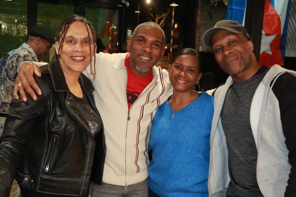 Jacqui-Pat-Leana-Steevo pose at A Taste of Salsa Caribbean Roast event