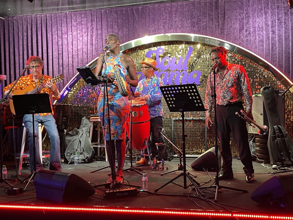 Naná Clara Aldrin-Quaye with Son Yambu quartet at Soul Mama