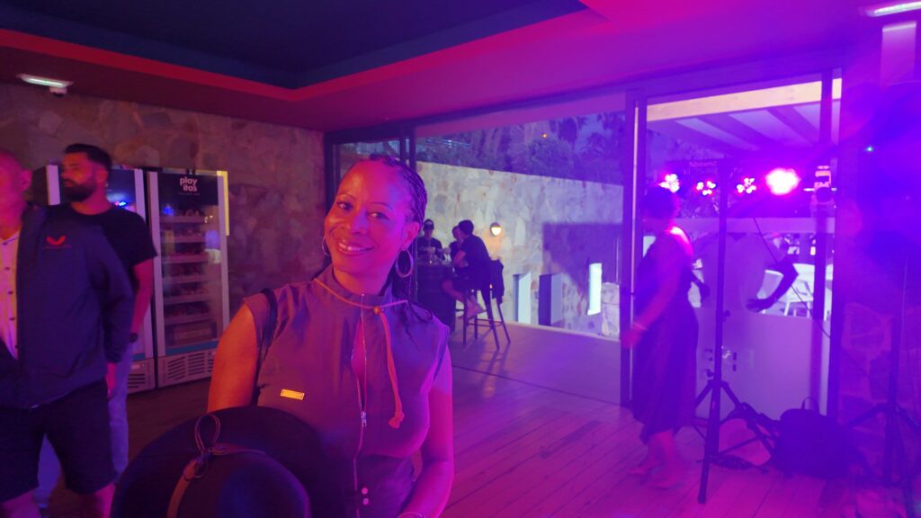 Cherry poses at Wild Wild West night