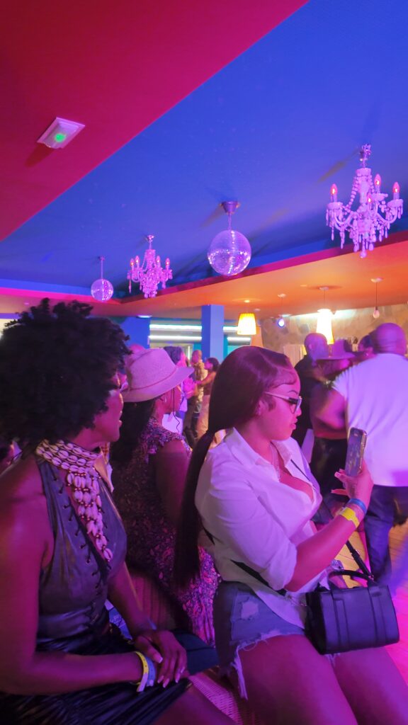 Guests pose at Wild West West night