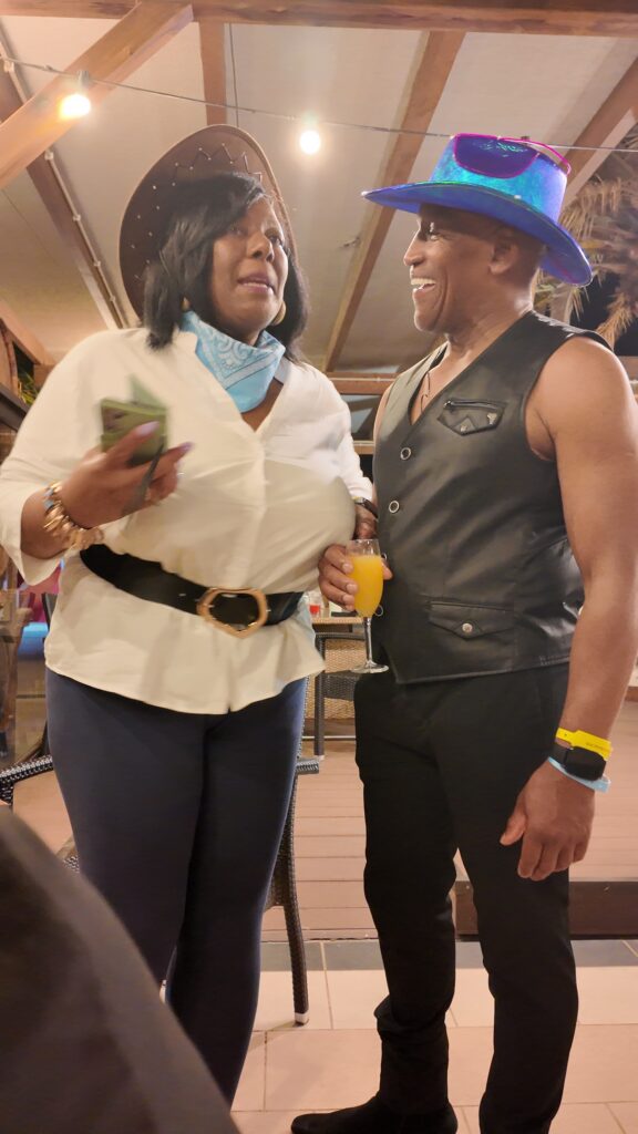 Pat & Herman pose at Wild West West night
