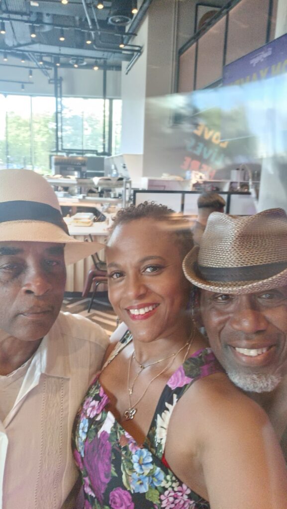 Dee, Hughie and Roy pose