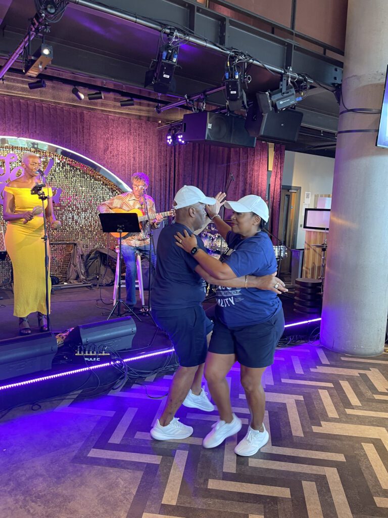 Michelle & Errol have the dance floor to themselves
