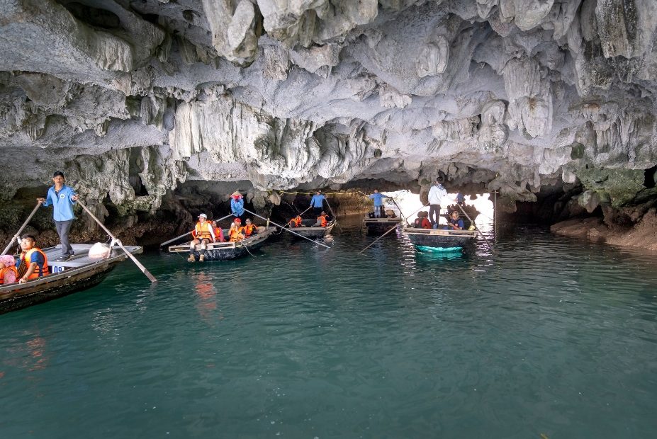Under caves at Ha Long Bay