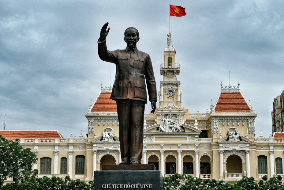 Bronze statue at Ho Chi Minh City Town Hall