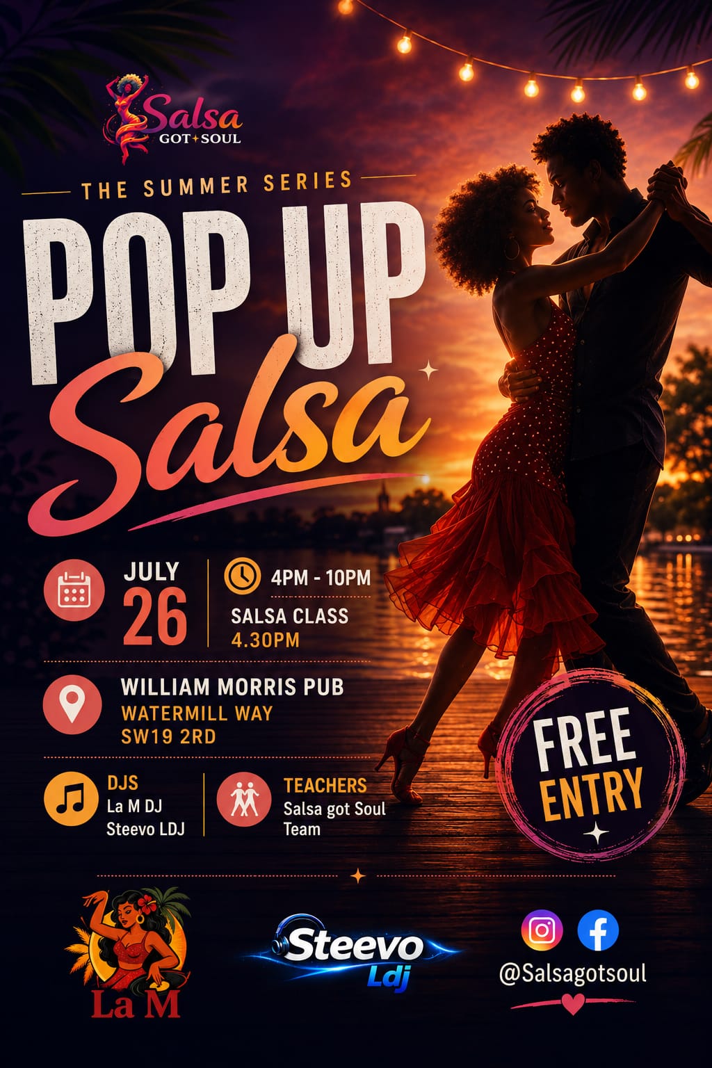 Pop Up Salsa flyer 26th July