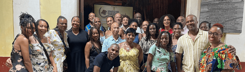 A Taste of Salsa Travellers outside Buena Vista Social Club, Havana Cuba