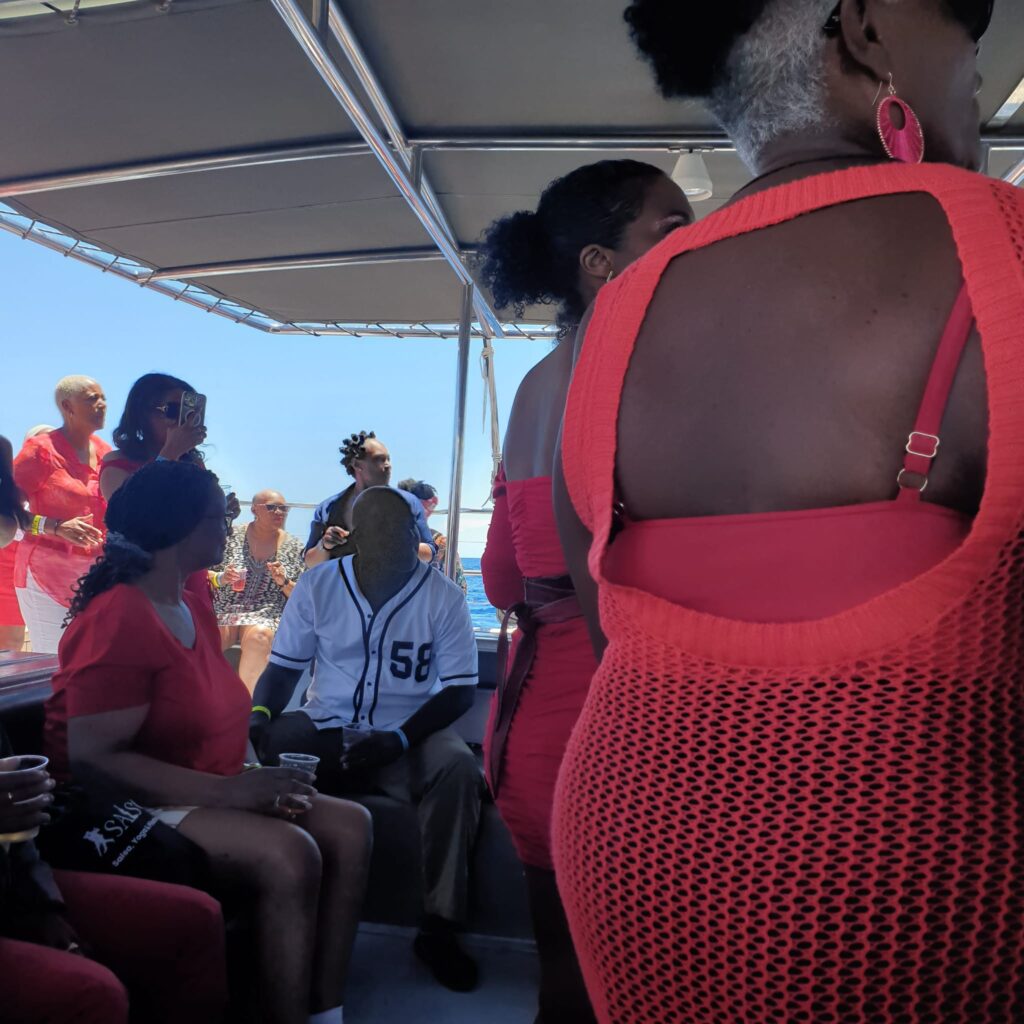 Taking a seat on SALSOGA '24 Boat party