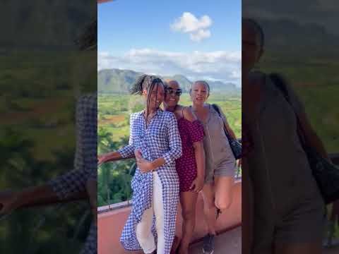 Travellers Dee, Janet and Jas pose whilst on the Vinales tour