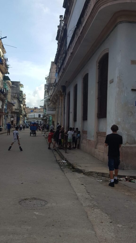 Ty on street corner in Havana Old Town