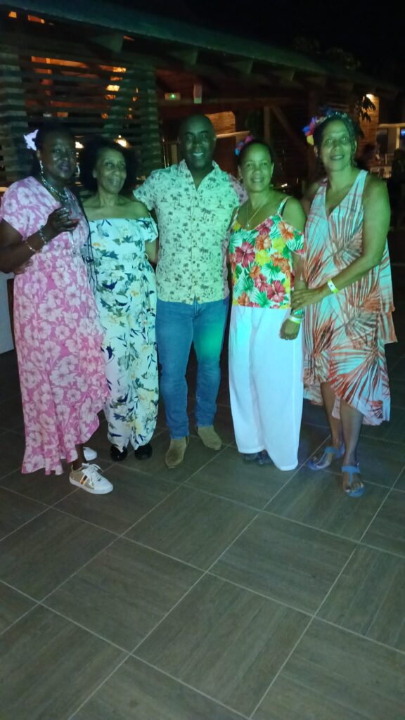 Sharon, Monica, Paul, Jenni & Jacqui at SALSOGA 24 Hawaiian Night
