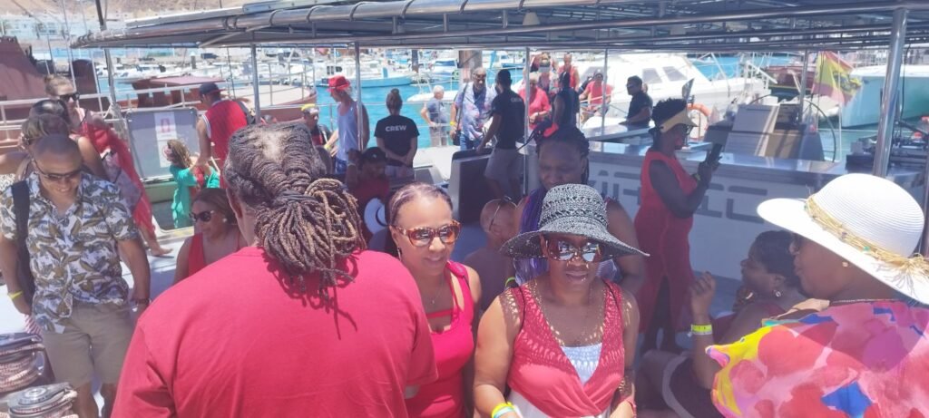 Travellers onboard during SALSOGA '24 Boat Party