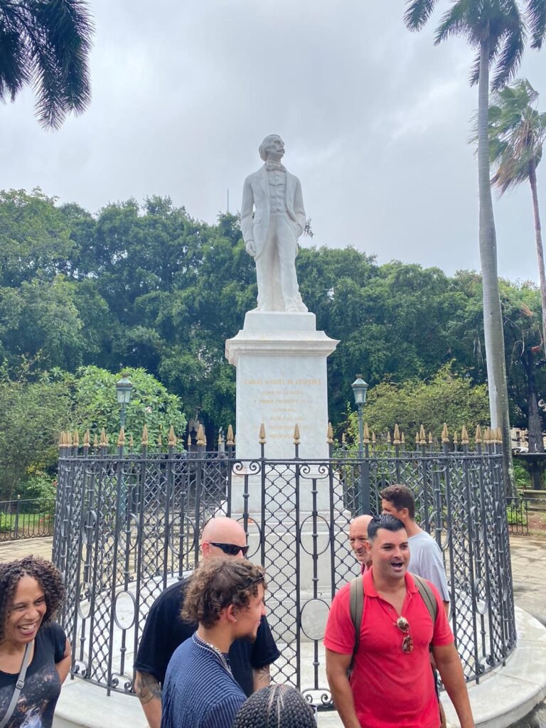 Statue during visited during Havana classic car tour