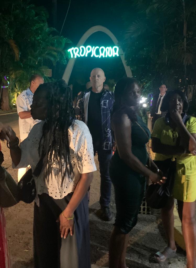 Travellers arrive at Tropicana cabaret in Havana