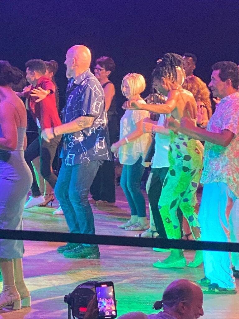 Jas & Tony dance along onstage at Tropicana cabaret in Havana