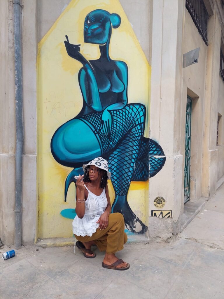 Brenda beside Havana Street Art