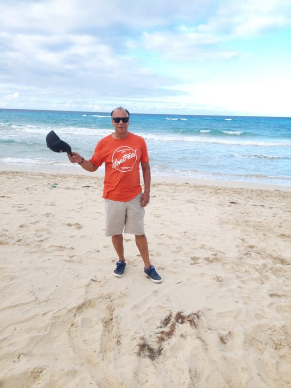 Alan poses #2 on the beach at 5-star Melia Varadero hotel, Cuba