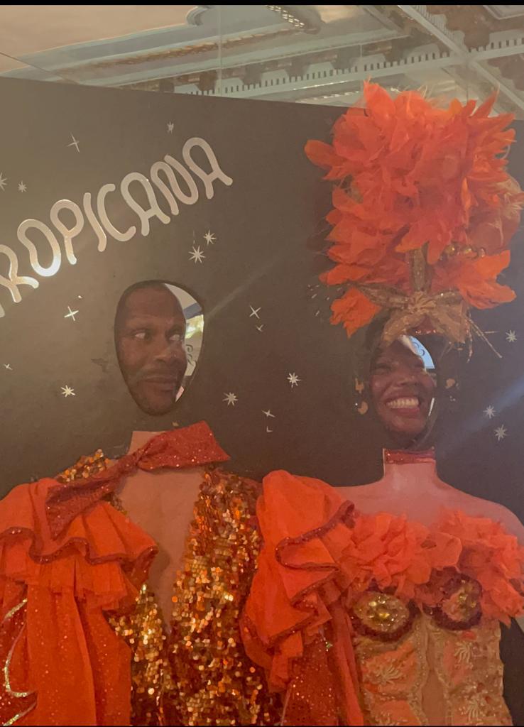Aisha and Steevo pose at Tropicana Cabaret