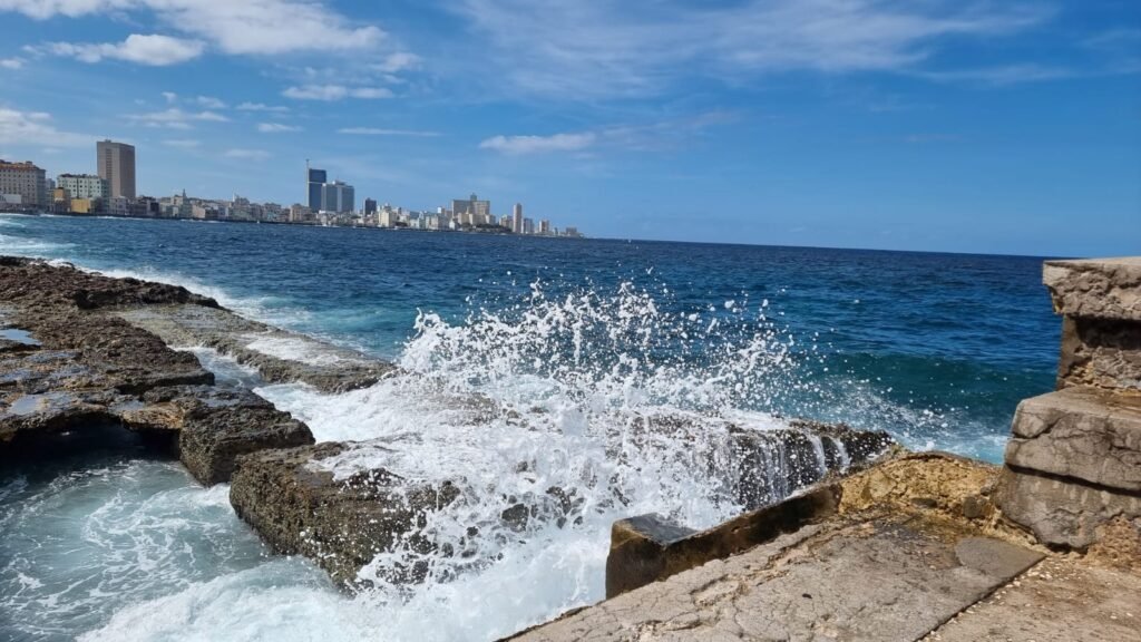 Havana coast line during Havana bike ride tour