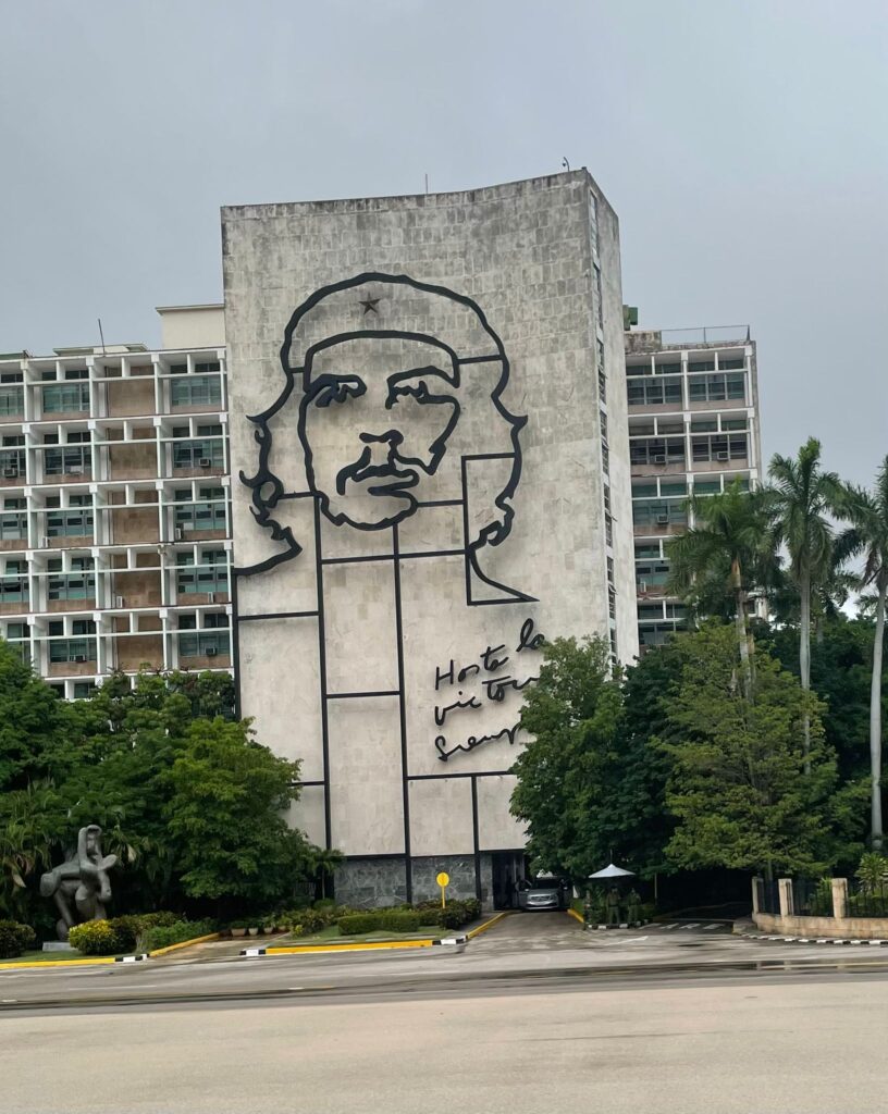 In Plaza de la Revolucion, the HQ of the Ministry of Interior of Cuba, on its facade is an image of Ernesto Che Guevara