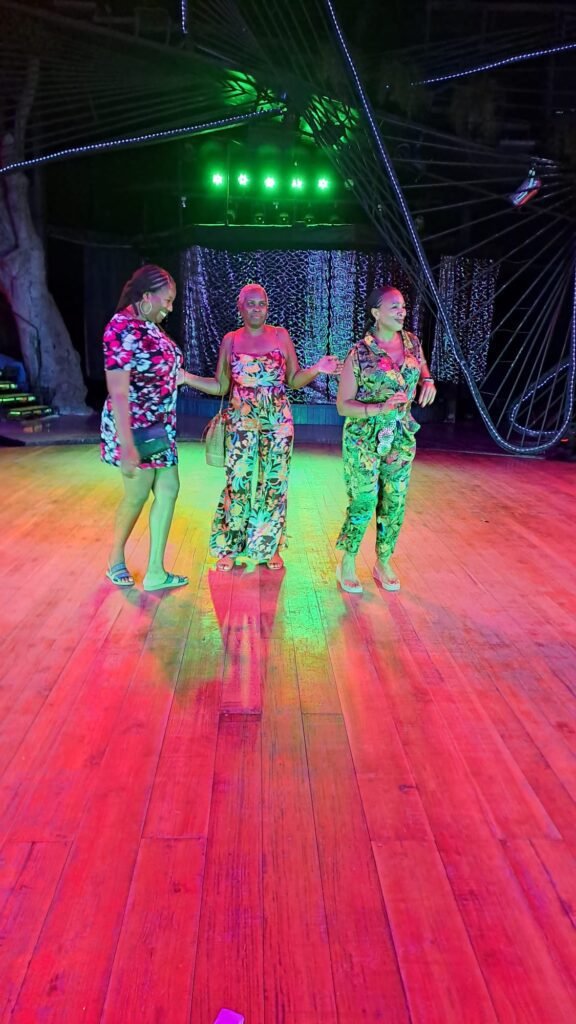 Aisha, Dee & Janet find themselves on stage at Tropicana cabaret, Havana