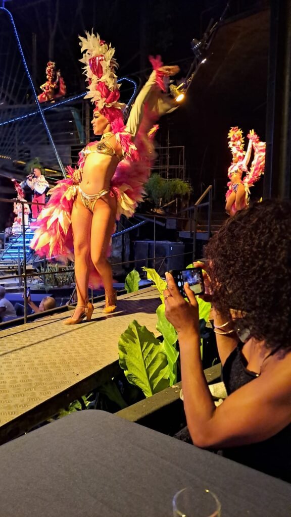 jacqui taking snaps at Tropicana cabaret, Havana