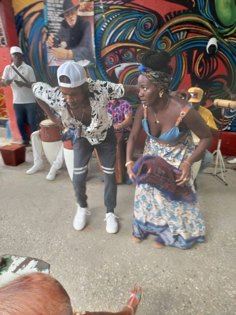 Drummers and dancers in Havana during festival