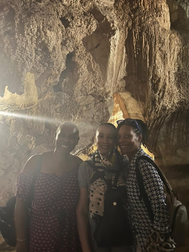 Dee, Janet and Jas inside caves during Vinales Tour