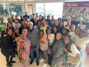 Cuba '23 Travellers at group shot at London Gatwick
