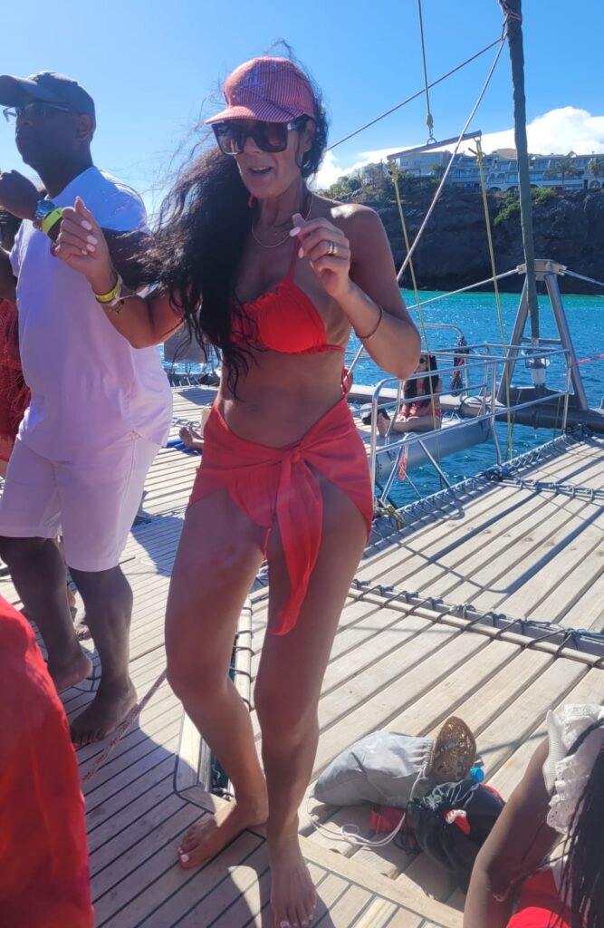 Paul and SALSOGA guest dancing on SALSOGA '24 Boat Party